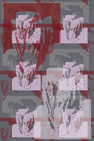 抽象花卉印花华亿平台图片