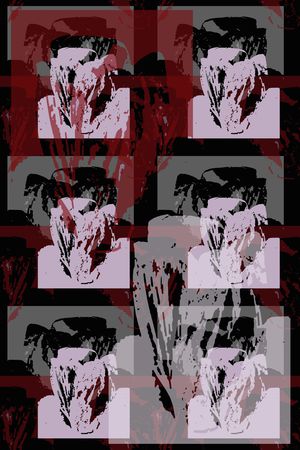 抽象花卉印花华亿平台图片