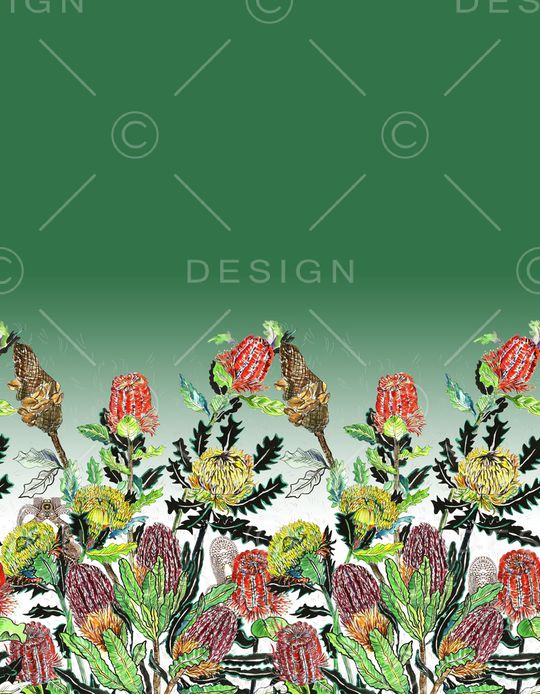 水彩花卉印花华亿平台图片