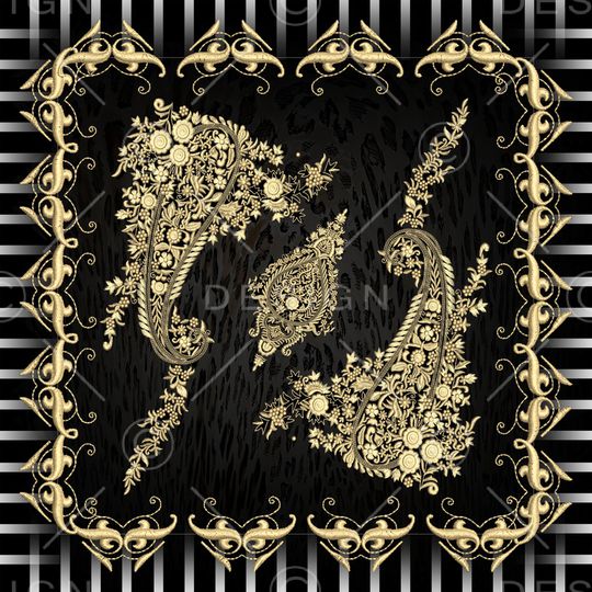 佩斯利印花华亿平台图片