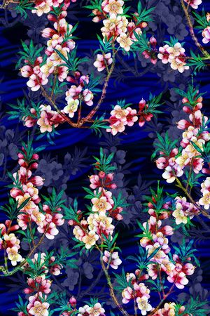 花卉印花华亿平台图片