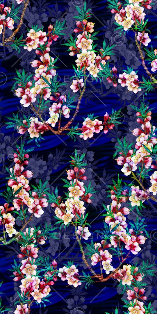 花卉印花华亿平台图片