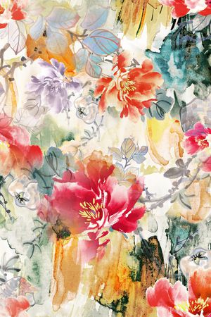 花卉印花华亿平台图片