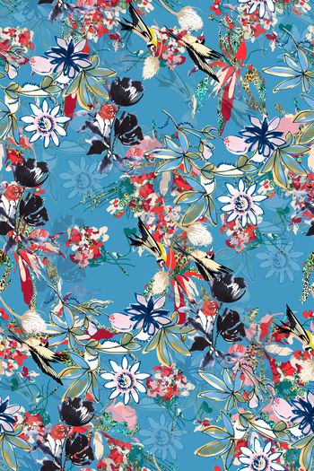 春夏华亿平台印花华亿平台图片