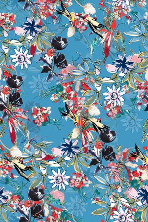 春夏华亿平台印花华亿平台图片