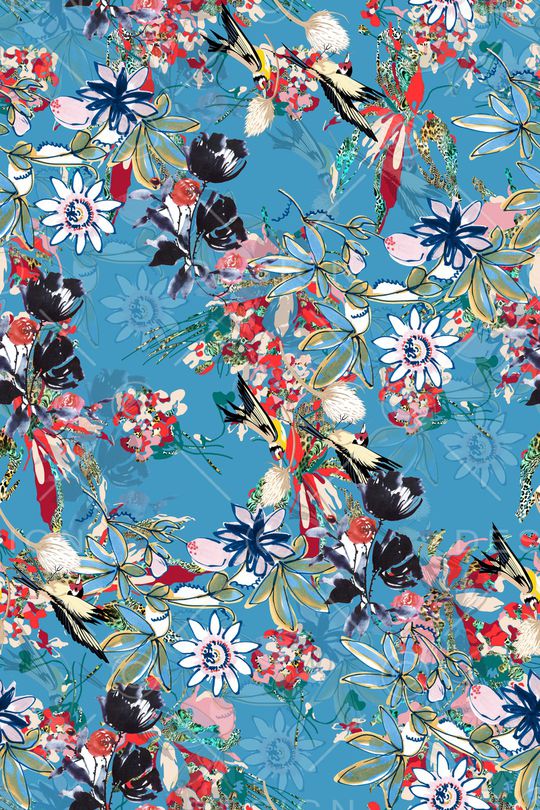 春夏华亿平台印花华亿平台图片