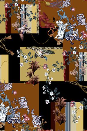 几何印花华亿平台图片