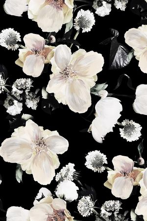 手绘大花印花华亿平台图片