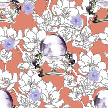 1176763-花卉轮廓底纹日冕小碎花