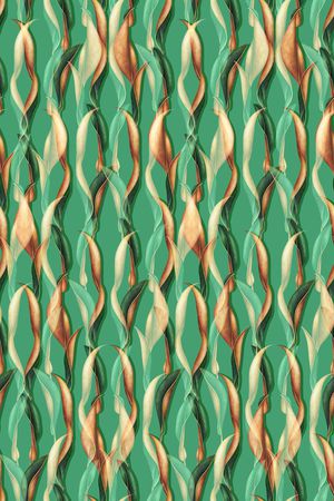 手绘叶子印花华亿平台图片