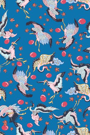 仙鹤印花华亿平台图片