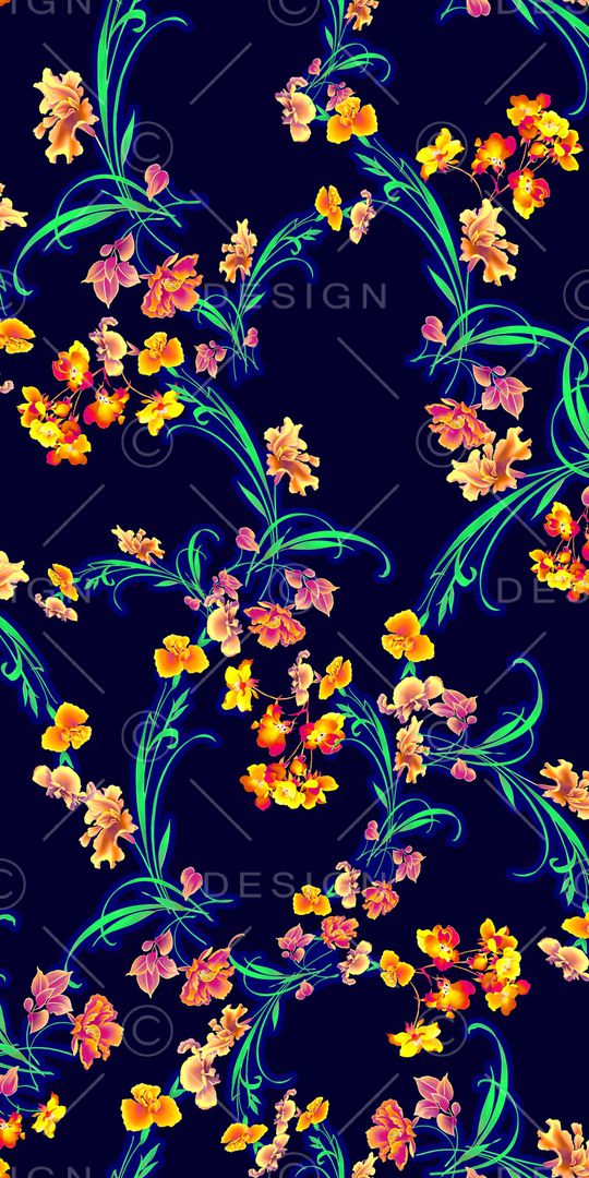 花卉印花华亿平台图片