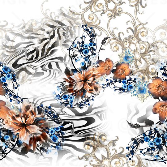 动物纹印花华亿平台图片