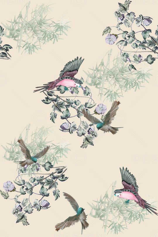 火烈鸟印花华亿平台图片