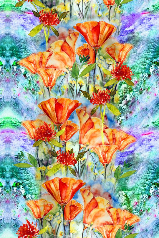 水彩印花华亿平台图片