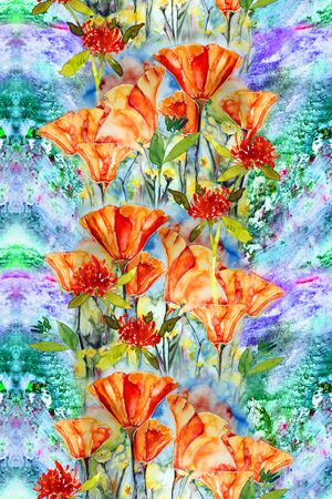 水彩印花华亿平台图片