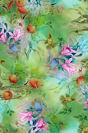 水彩印花华亿平台图片