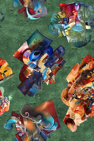 几何印花华亿平台图片