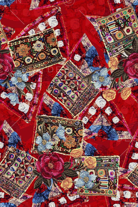 复古印花华亿平台图片