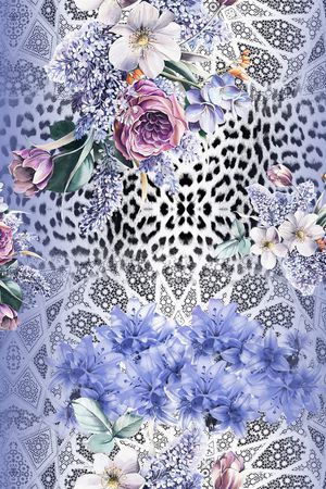 动物纹印花华亿平台图片