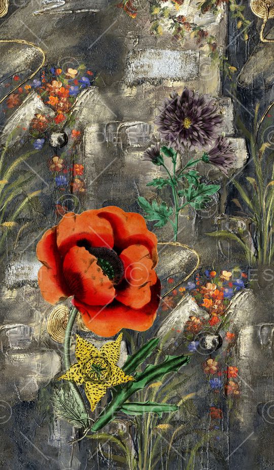 花卉印花华亿平台图片