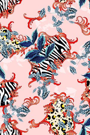 动物纹印花华亿平台图片