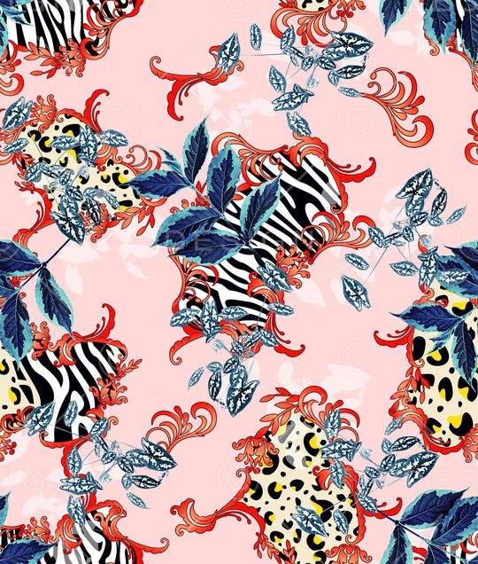 动物纹印花华亿平台图片