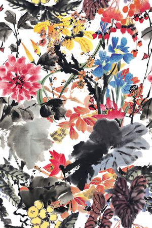 手绘印花华亿平台图片