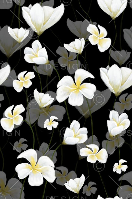 水彩花卉印花华亿平台图片