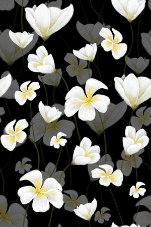 水彩花卉印花华亿平台图片