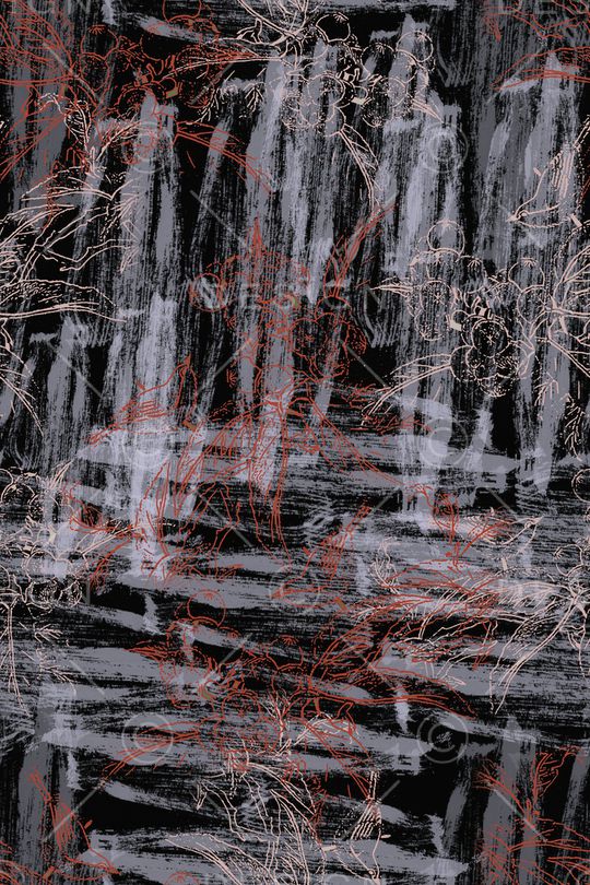 褪色花卉印花华亿平台图片