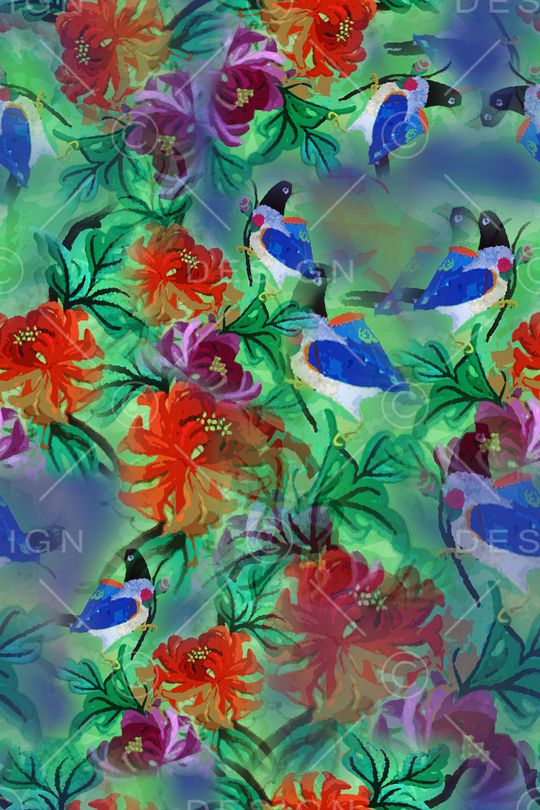 植物印花华亿平台图片