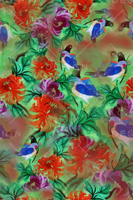 植物印花华亿平台图片