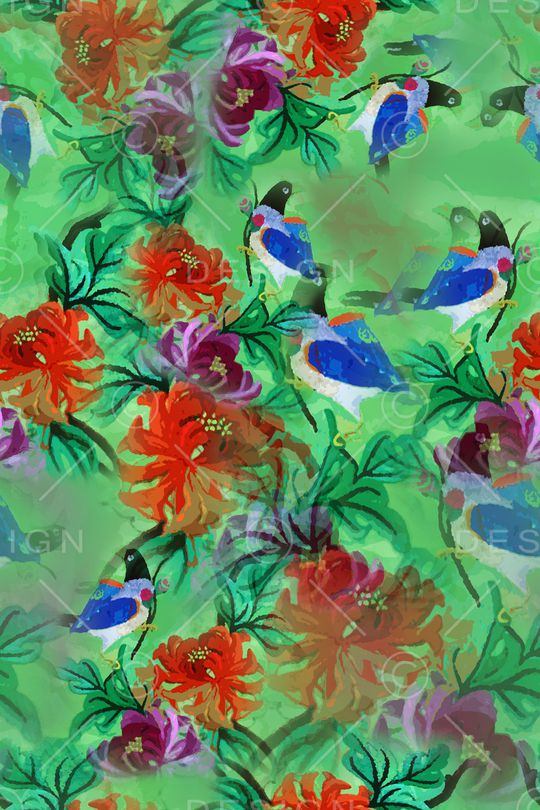 植物印花华亿平台图片