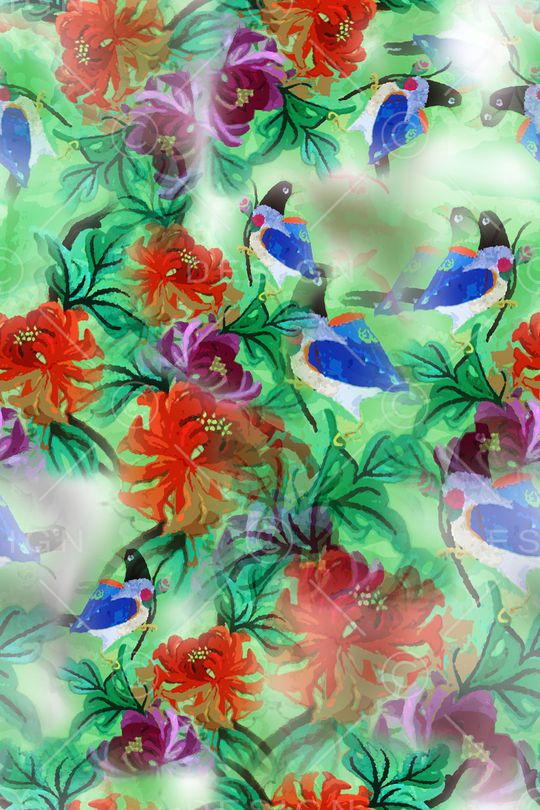 植物印花华亿平台图片