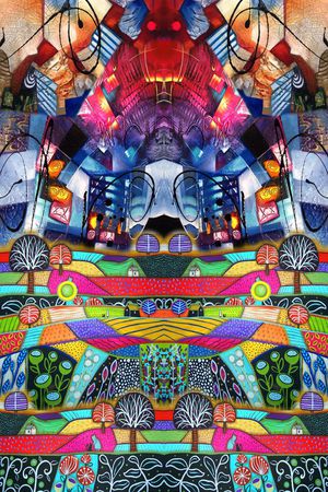 几何印花华亿平台图片