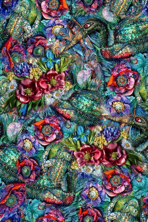 花卉印花华亿平台图片