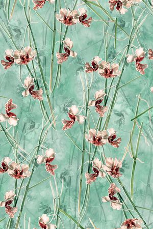 树枝印花华亿平台图片