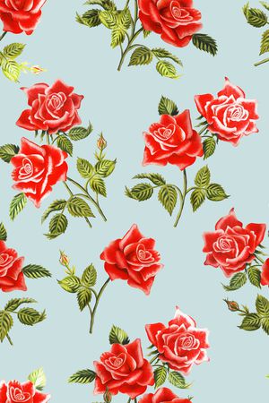 清爽底花卉印花华亿平台图片