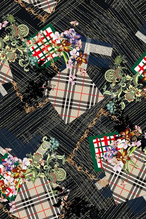 古典花纹印花华亿平台图片