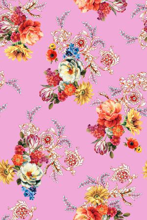 卷草印花华亿平台图片