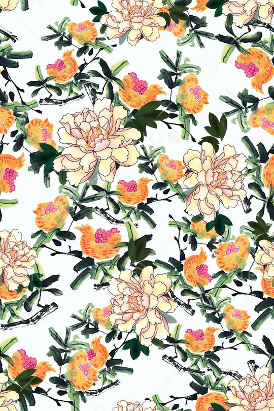 春夏华亿平台印花华亿平台图片