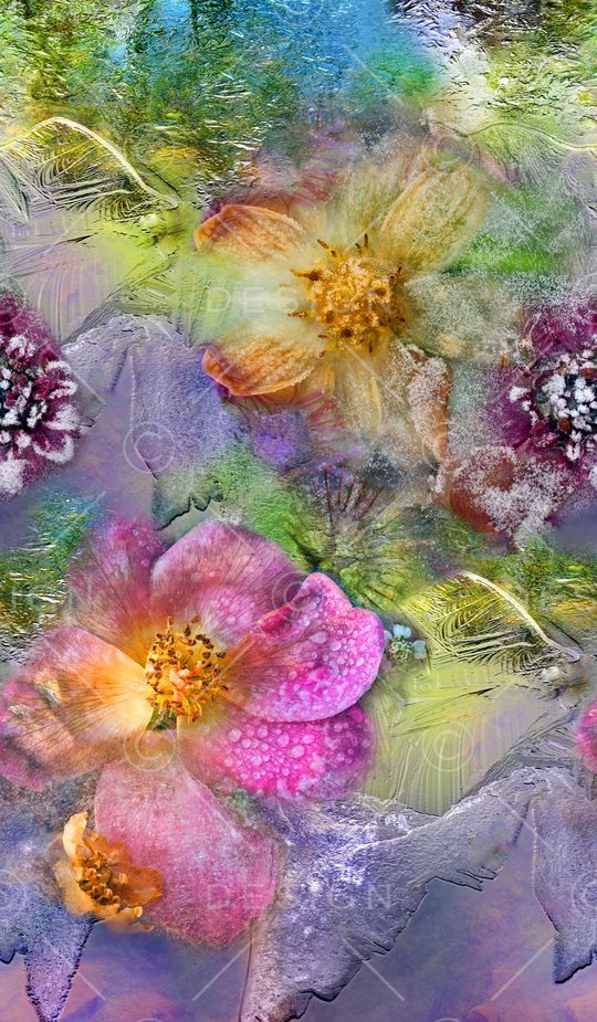 花卉印花华亿平台图片