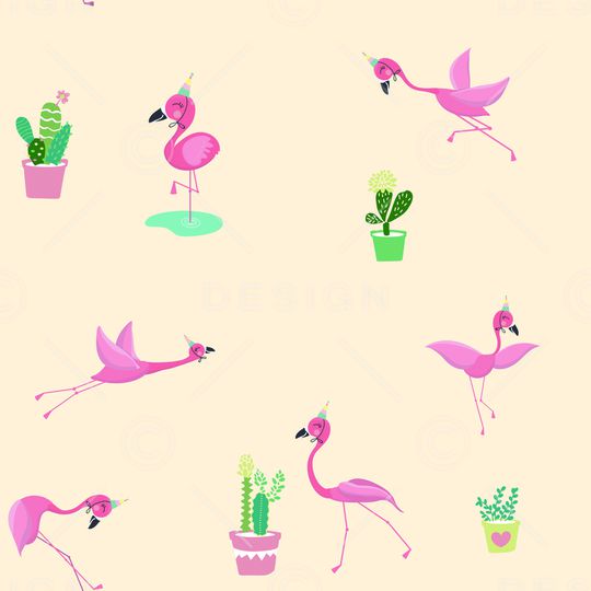 火烈鸟印花华亿平台图片