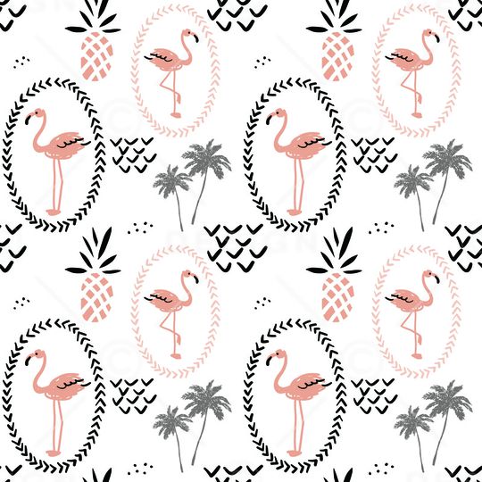 火烈鸟印花华亿平台图片