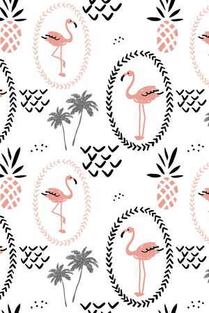 火烈鸟印花华亿平台图片