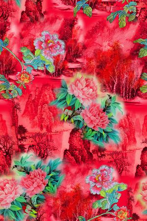 水彩印花华亿平台图片