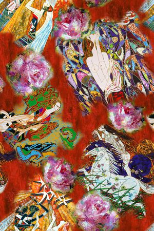 抽象印花华亿平台图片