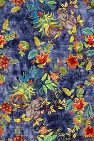 猴子印花华亿平台图片