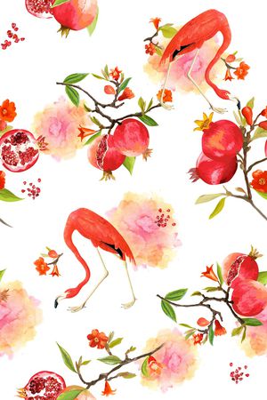 火烈鸟印花华亿平台图片